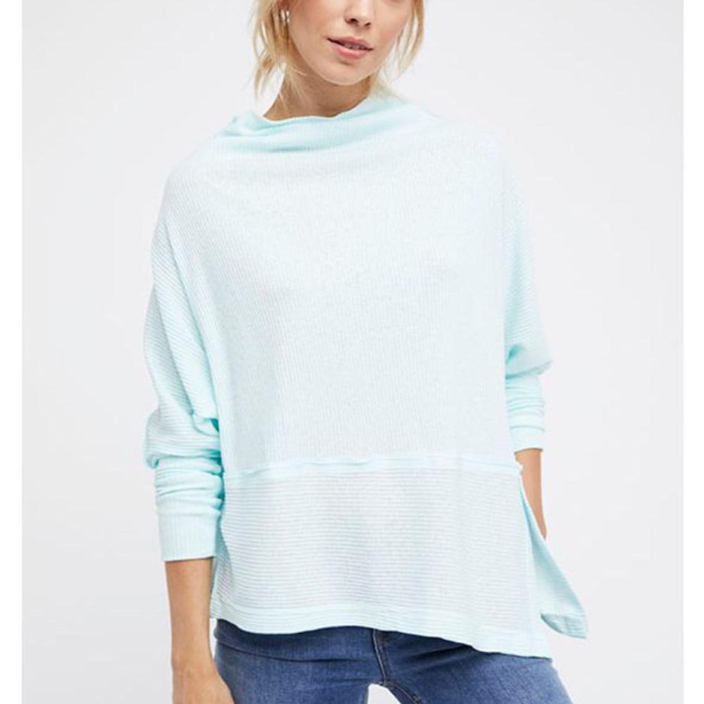 NWT FREE PEOPLE‎ LONDONTOWN LONG SLEEVE TUNIC TOP Boho Coastal Grandma Soft Girl